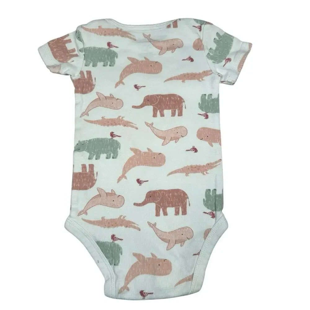 Carter's Bodysuit Matching Outfit Bundle Baby Girl Flowers Pink 6-9 Months